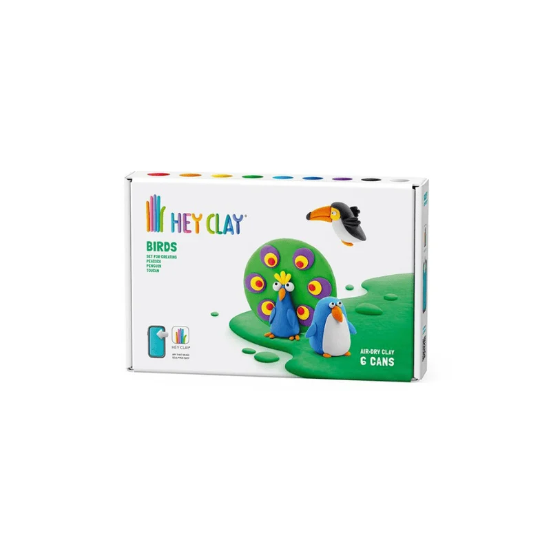Hey Clay Yaratıcı Kil Seti - Toucan, Penguin, Peacock resmi