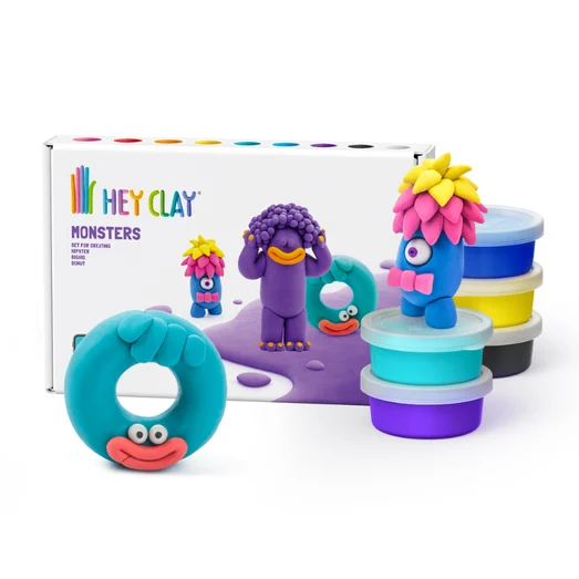 Hey Clay Yaratıcı Kil Seti - Hipster, Bigwig, Donut resmi