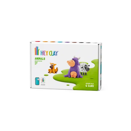 Hey Clay Yaratıcı Kil Seti - Cow, Doggie, Sheep resmi