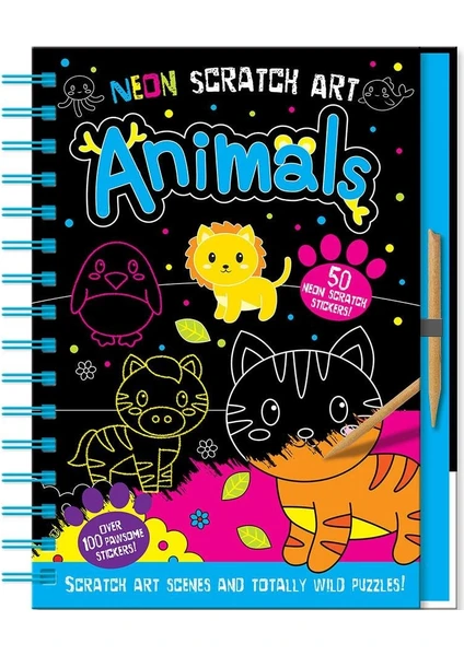 Neon Scratch Art - Animals resmi