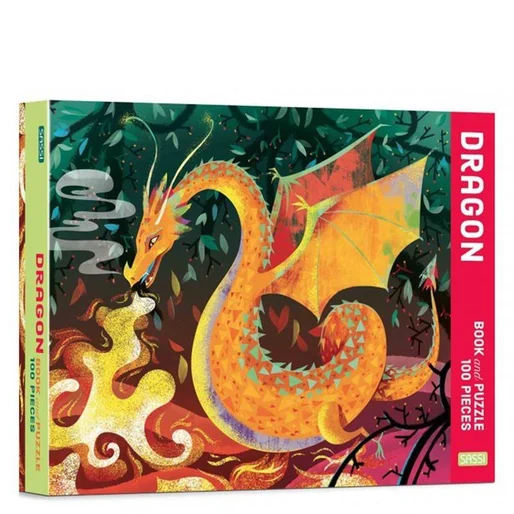 Kitap ve Puzzle - Ejderha resmi