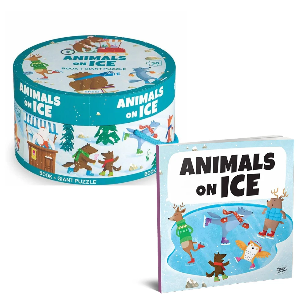 Animals On Ice Giant Puzzle resmi