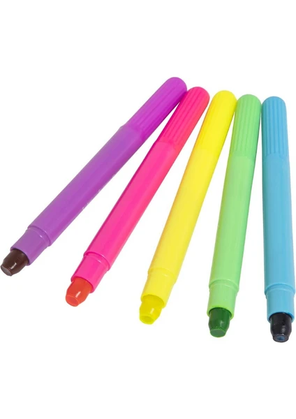 Tiger Tribe 5'li Neon Jel Pastel Boya Kalemi resmi