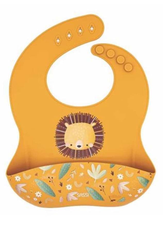Silikon Cepli Mama Önlüğü - Cesur Aslan resmi