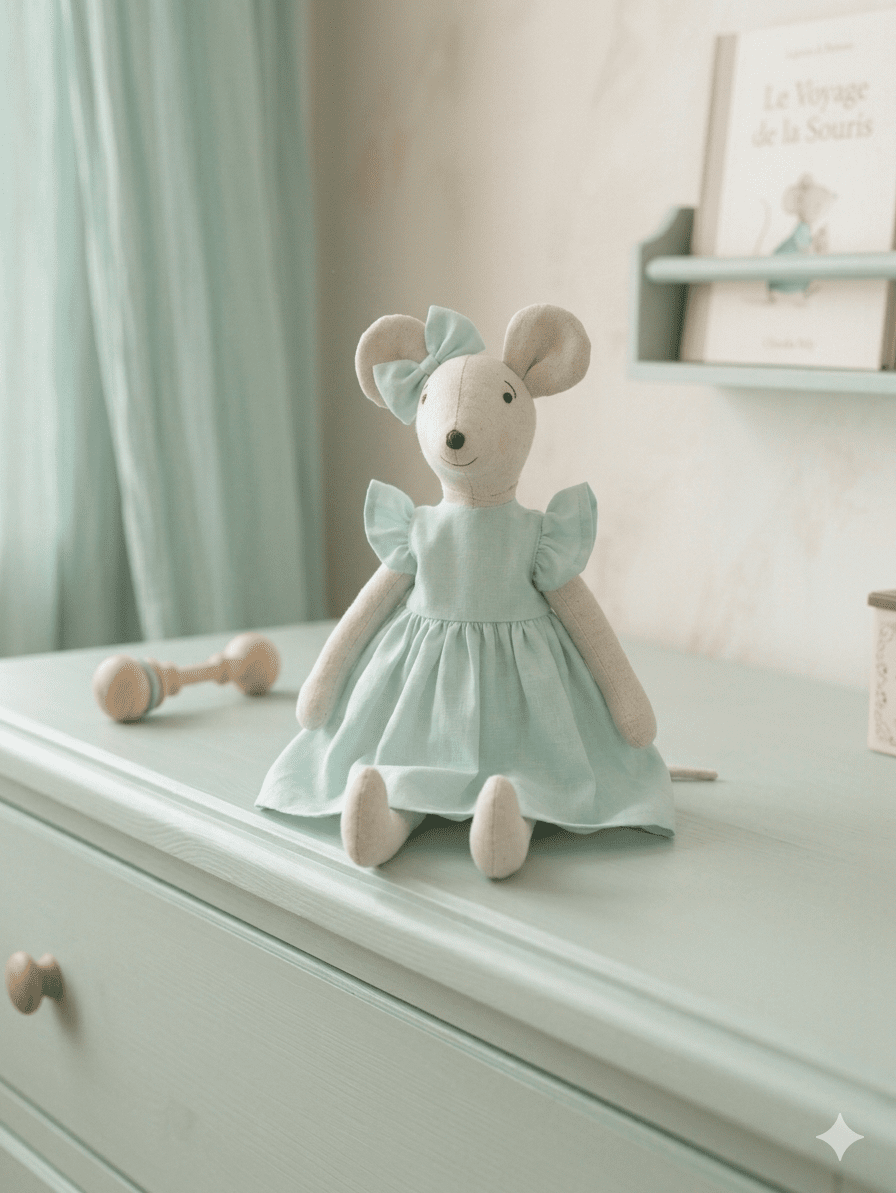 Küçük Boy 38 cm Mavi Elbise  resmi