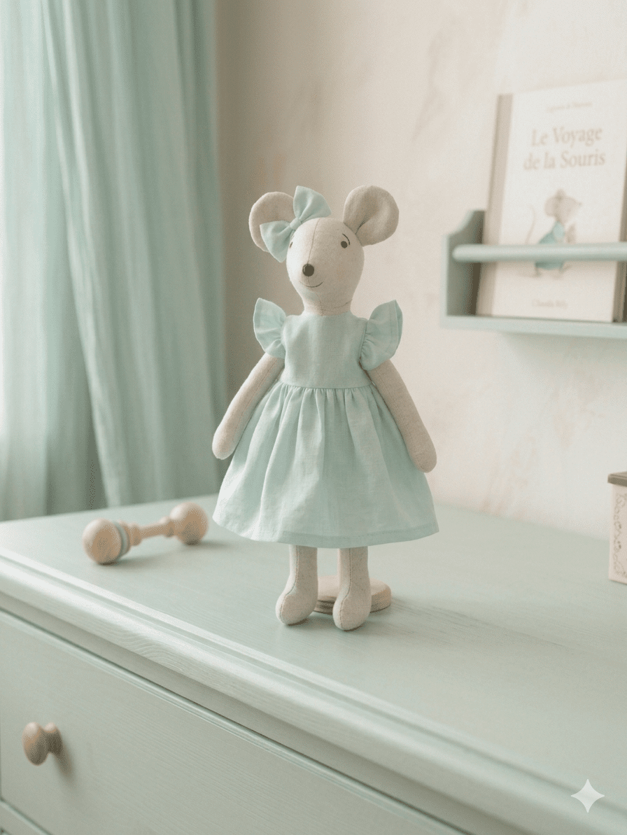 Küçük Boy 38 cm Mavi Elbise  resmi