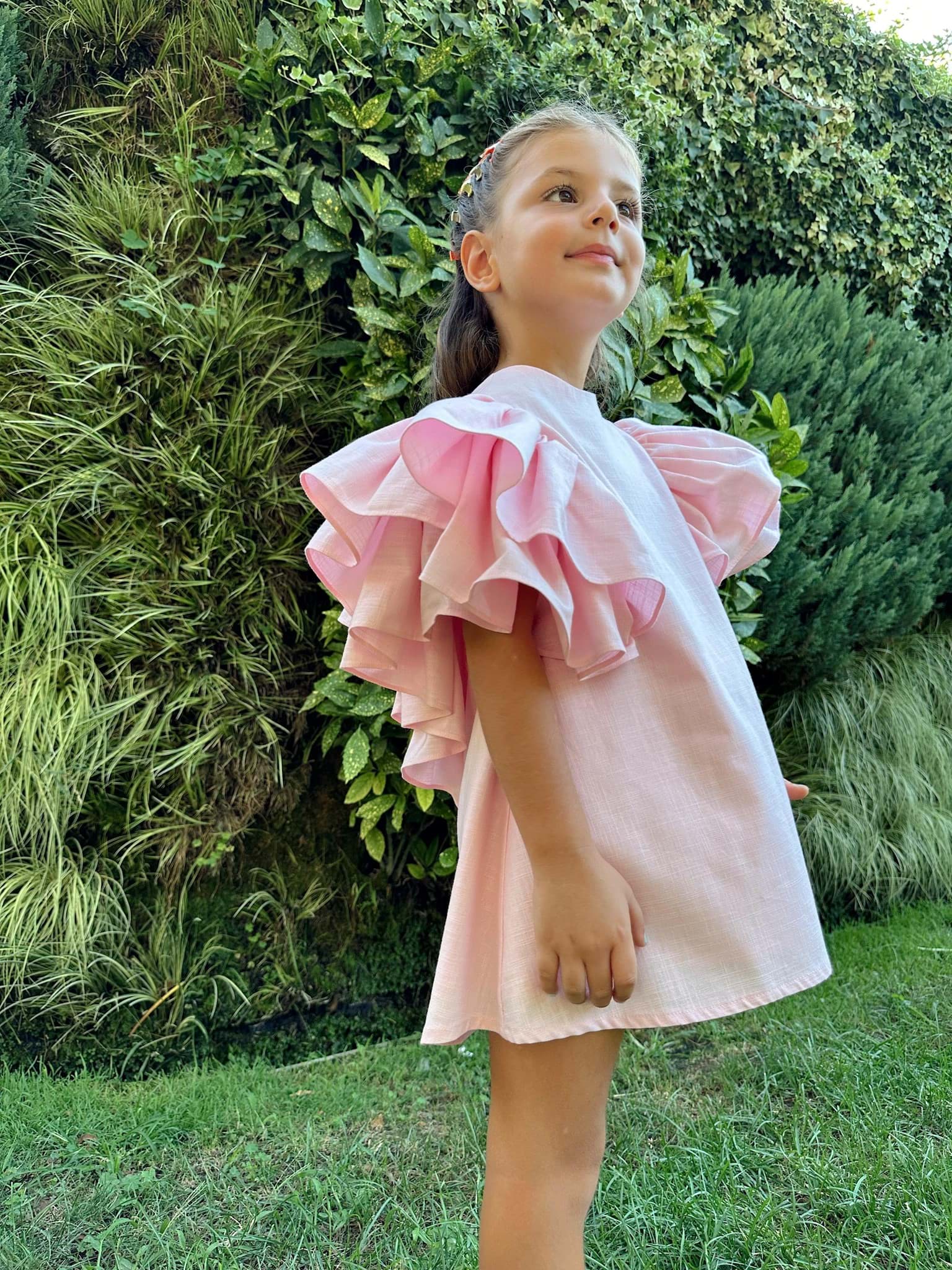 Butterfly Dress Pembe 0-2 Yaş resmi