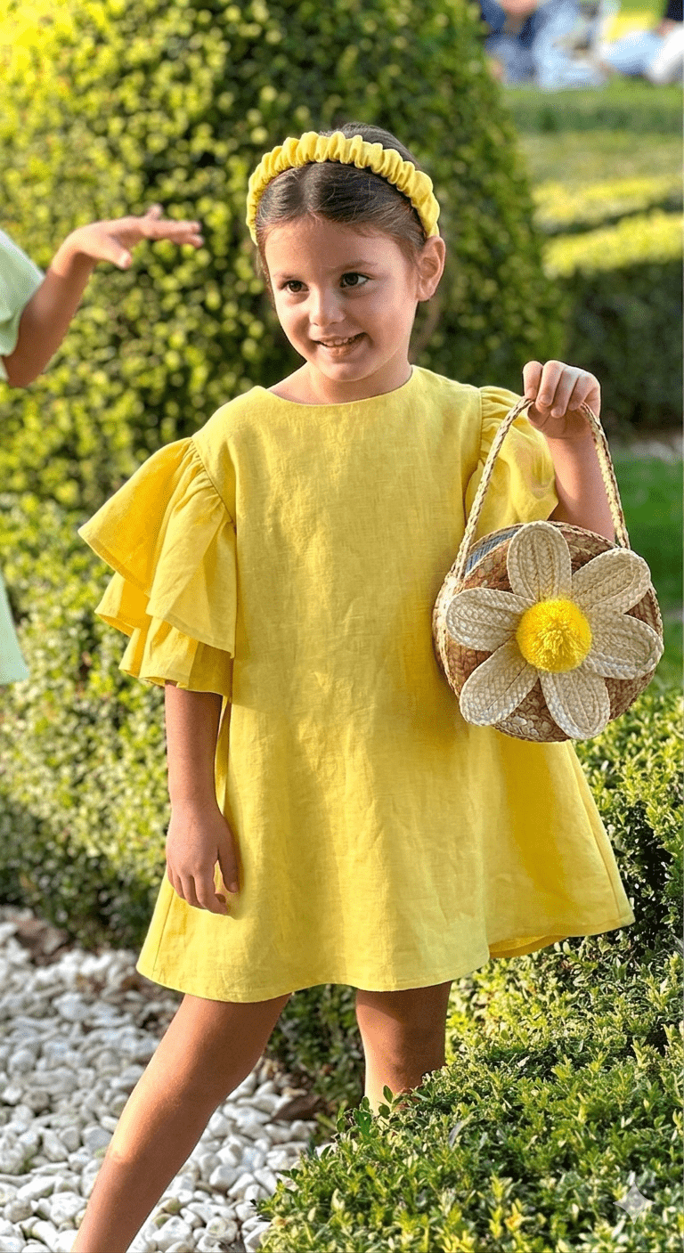 Butterfly Dress Sarı 0-2 Yaş resmi