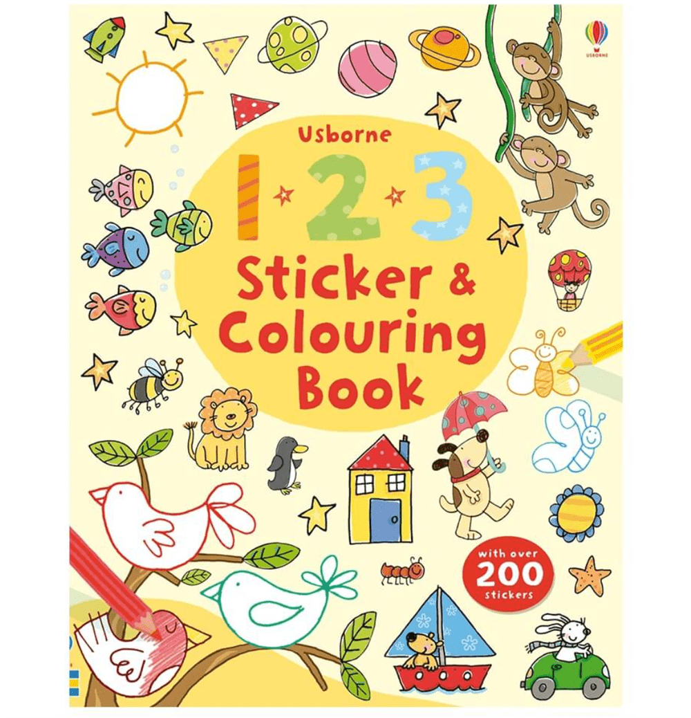 1 2 3 Çıkartmalı Boyama Kitabı resmi