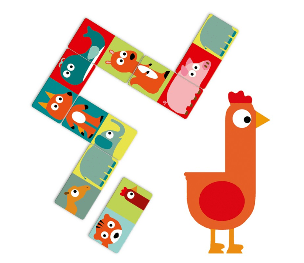 Djeco Domino Animo-Puzzle resmi